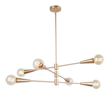 Unelefante 6-Light 31" Modern Gold Chandelier, Sputnik Lighting