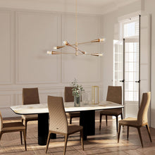 Unelefante 6-Light 31" Modern Gold Chandelier, Sputnik Lighting