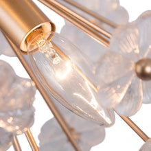 Adonis 6-Light 16" Modern Glass Gold Chandelier, Globe