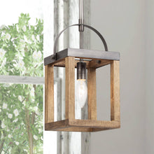 Comondnut 1-Light Mini Wood Farmhouse Pendant Light Fixtures
