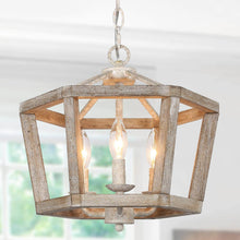 Penetrar 3-Light Mini Wood Chandelier