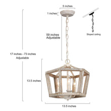 Penetrar 3-Light Mini Wood Chandelier