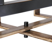 Caninavallar 5-Light 31.5-in Black&Wood Farmhouse Rectangle Kitchen Island Light