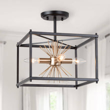 Hengrava 4-Light Mini Black Semi-Flush-Mount Light