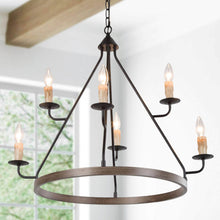 Lirienne 6-Light Large Black Chandelier