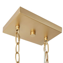 Falkowitz 4-Light 21-in Gold Rectangle Kitchen Island Light