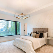 Cyphostemma 5-Light 24.5" Modern Gold Chandelier, Unique Radial