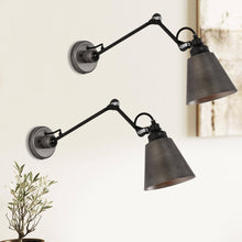 Aurelienne 1-Light 2 Pack Black & Gray Swing Arm Wall Sconces