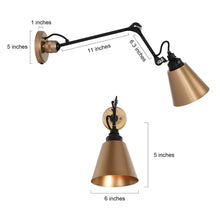 Aurelienne 1-Light 2 Pack Black & Gold Swing Arm Wall Sconces