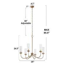 Orivulnum 6-Light Medium Brass Chandelier