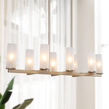 Billbergia 8-Light 32.5-in Gold Modern Linear Kitchen Island Light