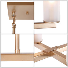 Billbergia 8-Light 32.5-in Gold Modern Linear Kitchen Island Light
