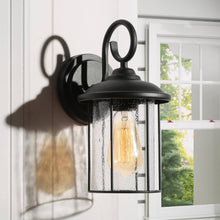 Catmorlyn 12"H 1-Light Black Outdoor Wall Light