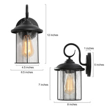 Catmorlyn 12"H 1-Light Black Outdoor Wall Light