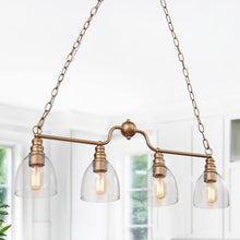 Dstrone 4-Light 32-in Gold Modern Linear Kitchen Island Light