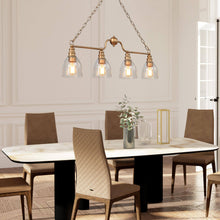 Dstrone 4-Light 32-in Gold Modern Linear Kitchen Island Light