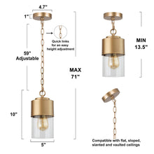 Caulerpa 1-Light Mini Gold Modern Pendant Light Fixtures
