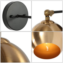 Semerisy 1-Light Modern Black and Gold Globe Wall Sconces