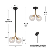 Gary 2-Light Mini Black Modern Pendant Light Fixtures