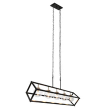Strwnfdol 5-Light 41.5-in Black Modern Rectangle Kitchen Island Light
