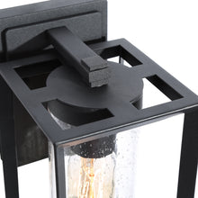 Sebasinsh 9"H 1-Light Black Outdoor Wall Light