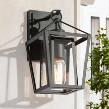 Epodtenve 11"H 1-Light Black Outdoor Wall Light