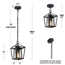 Epodtenve 1-Light Mini Outdoor Pendant Light