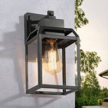 Zachariah 11"H 1-Light Black Outdoor Wall Lantern