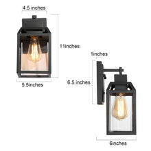 Zachariah 11"H 1-Light Black Outdoor Wall Lantern