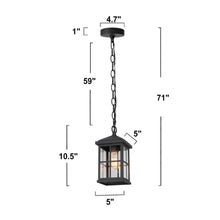 Acbolomew 1-Light Mini Black Outdoor Pendant Light