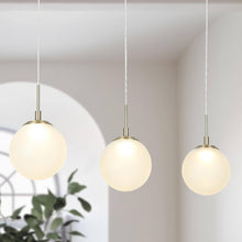 Betonicifolia 3-Light 23-in Brass Modern Cluster LED Kitchen Island Light