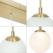 Betonicifolia 3-Light 23-in Brass Modern Cluster LED Kitchen Island Light