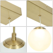 Betonicifolia 5-Light 31.5-in Brass Modern Cluster LED Kitchen Island Light