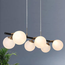 Betonicifolia 6-Light 31.5-in Black Modern Linear LED Kitchen Island Light