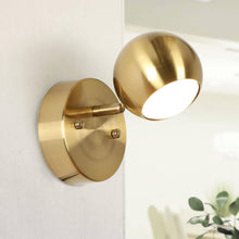 Stellevernic 1-Light Modern Gold Globe LED Wall Sconces