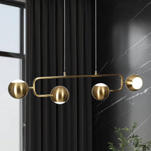 Stellevernic 4-Light 31.5-in Brass Modern Linear LED Kitchen Island Light