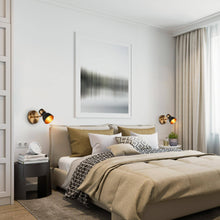 Elinkarce 1-Light Modern Black and Gold Spot-Light Wall Sconces