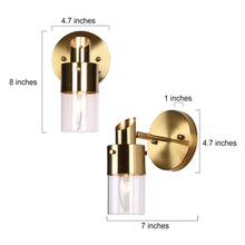 Iphigenia 1-Light Modern Gold Clear Glass Spot Wall Sconces