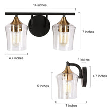 Druggiming 1-Light Black and Gold Vanity Light