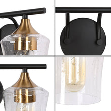 Druggiming 1-Light Black and Gold Vanity Light