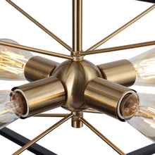 Odelette 4-Light 24" Modern Minimalist Black Chandelier, Rectangle