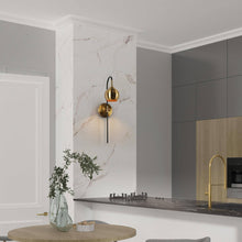 Semerisy 1-Light Modern Black and Gold Armed Wall Sconces