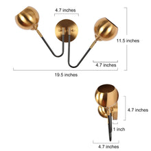Semerisy 2-Light Modern Black and Gold Armed Wall Sconces