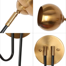 Semerisy 2-Light Modern Black and Gold Armed Wall Sconces