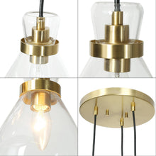 Thimbleweed 3-Light 16"Modern Black Chandelier, Cluster Cone Glass