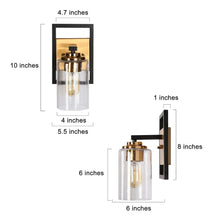 Hormosira 1-Light Modern Black & Gold Seeded Glass Wall Sconces