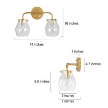 Octopetala 2-Light Gold Vanity Light