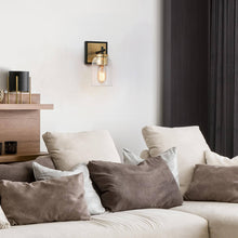 Ephedra 1-Light Modern Black and Gold Glass Bell Wall Sconces