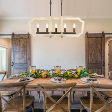 Integrifolia 5-Light 30-in Wood Farmhouse Rectangle Kitchen Island Light