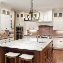 Integrifolia 4-Light 27.5-in Wood Farmhouse Kitchen Island Light